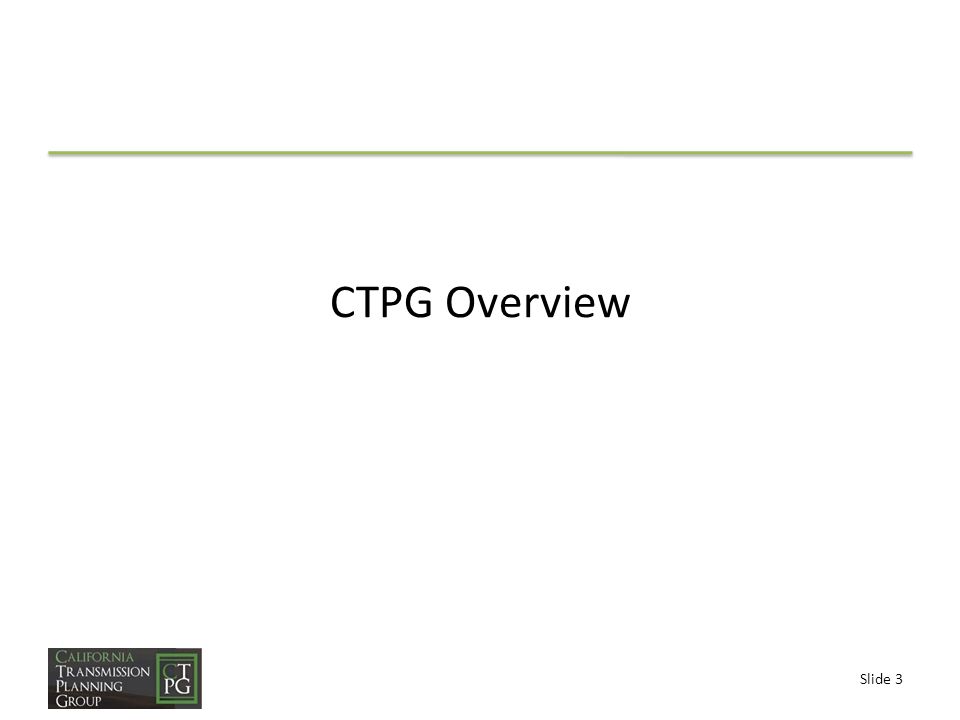 Slide 3 CTPG Overview