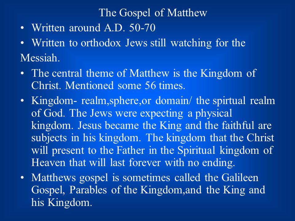Matthew was a hebrew. The son of Alphaeus.