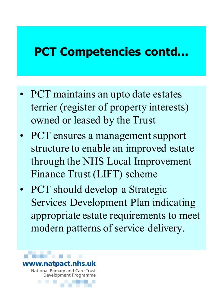 PCT Competencies contd...