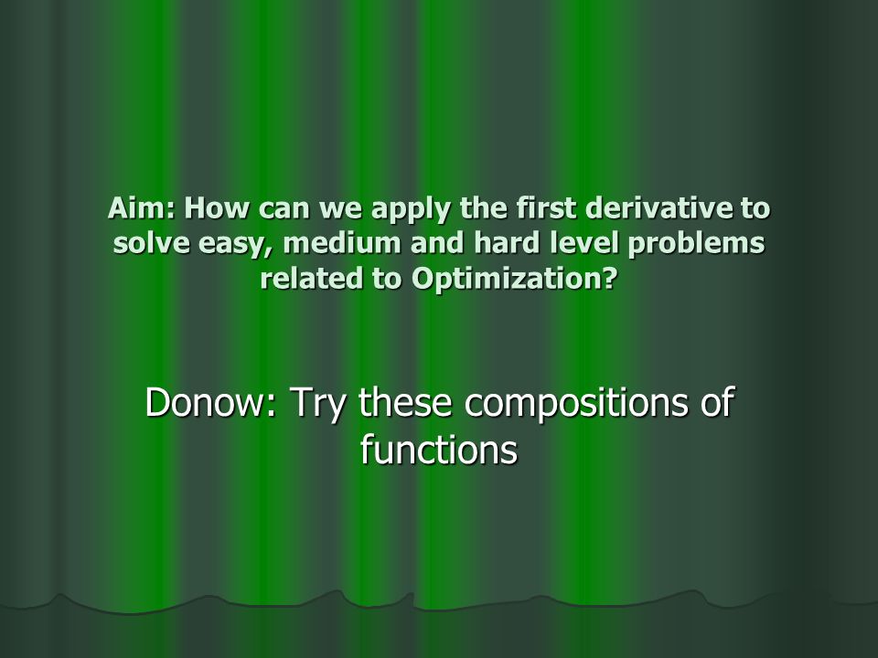 How To Solve Derivative Problems