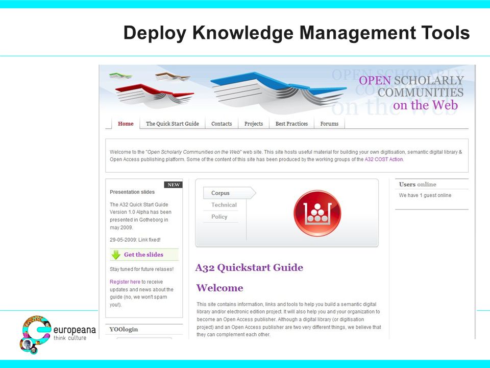 Deploy Knowledge Management Tools