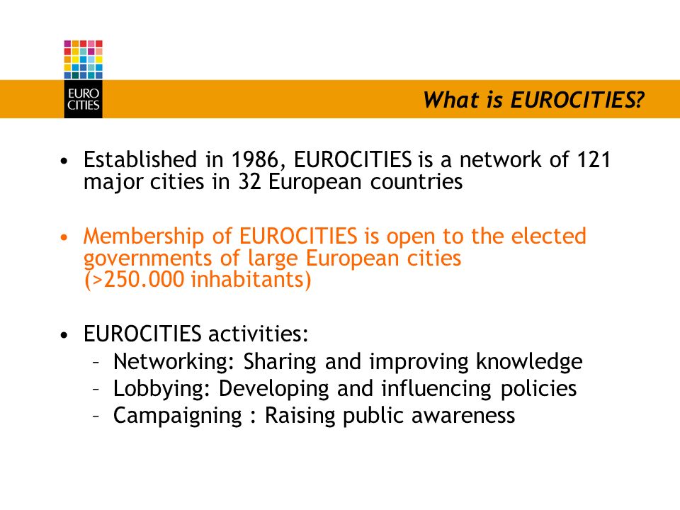 What is EUROCITIES.