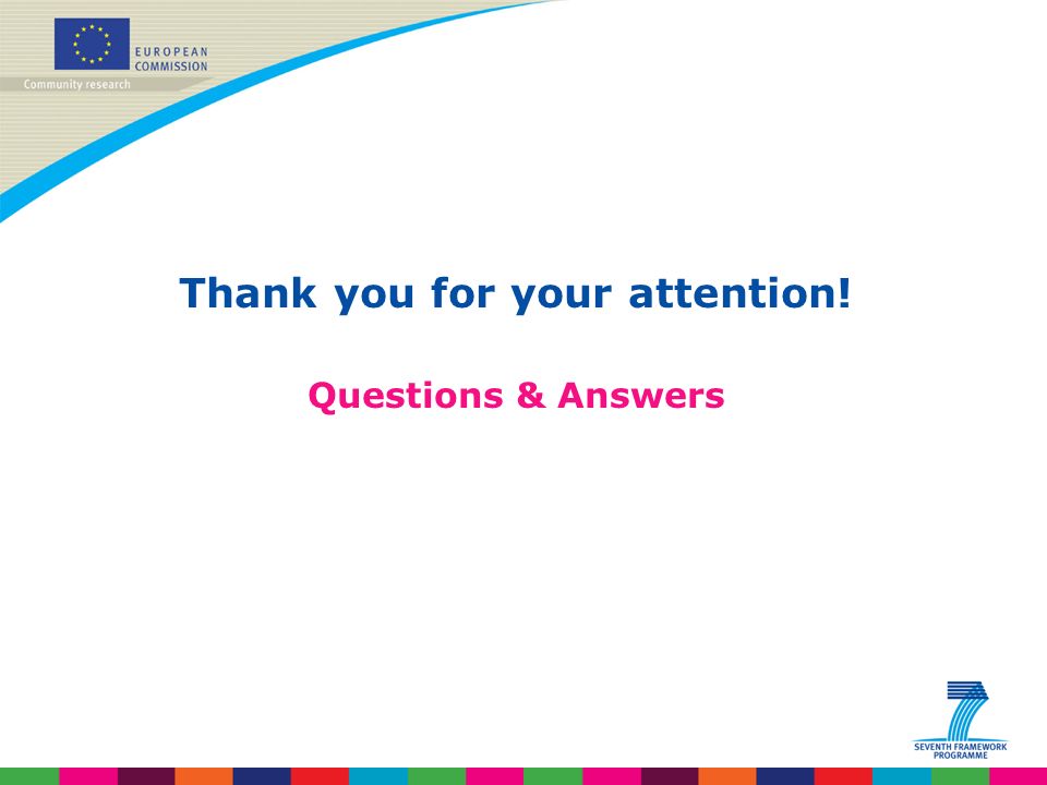 Thank you for your attention! Questions & Answers