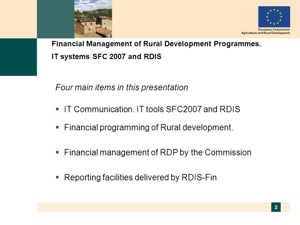 2 Financial Management of Rural Development Programmes.