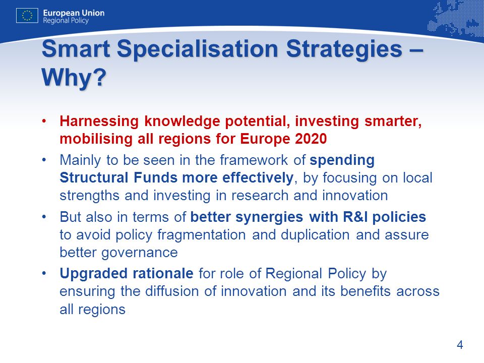 4 Smart Specialisation Strategies – Why.