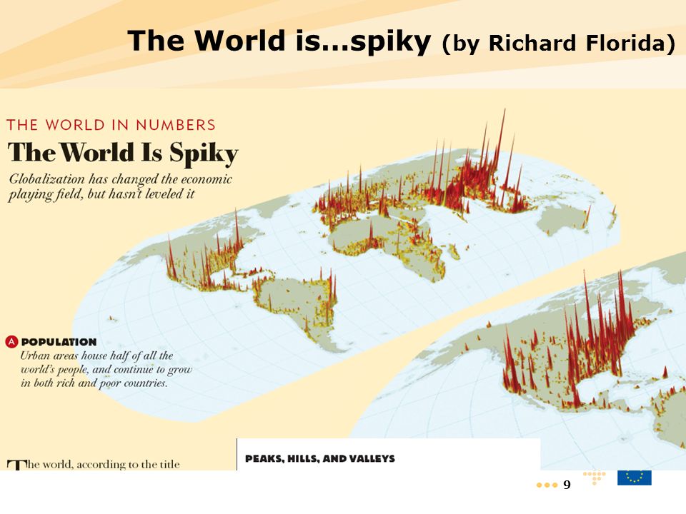9 The World is…spiky (by Richard Florida)