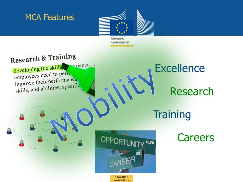 Excellence Research Training Careers Education and Culture MCA Features