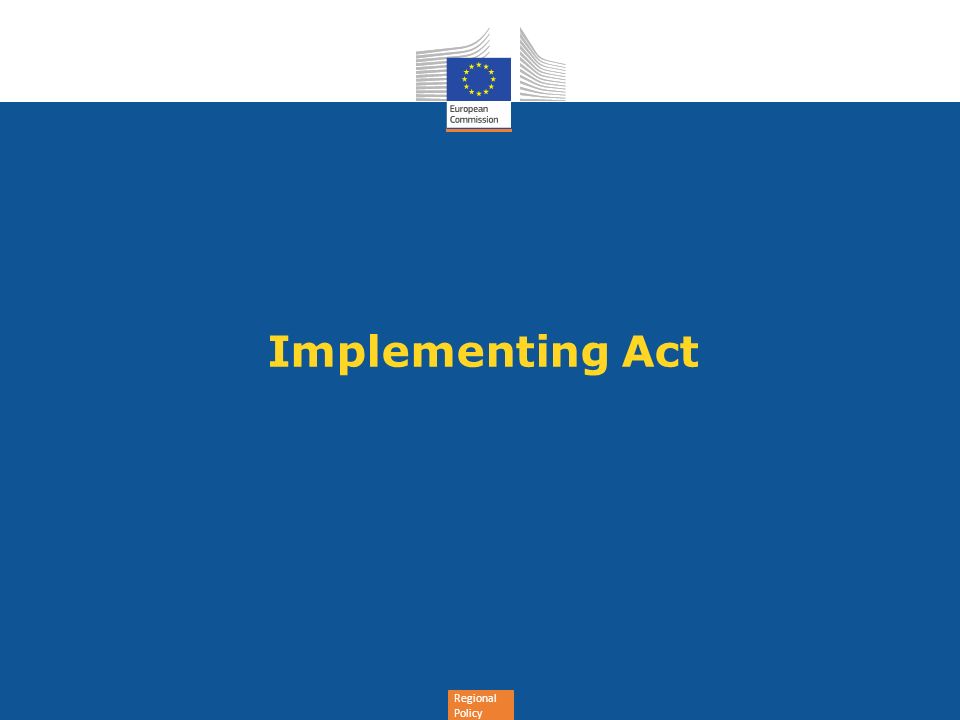 Regional Policy Implementing Act