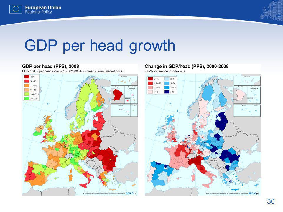 30 GDP per head growth