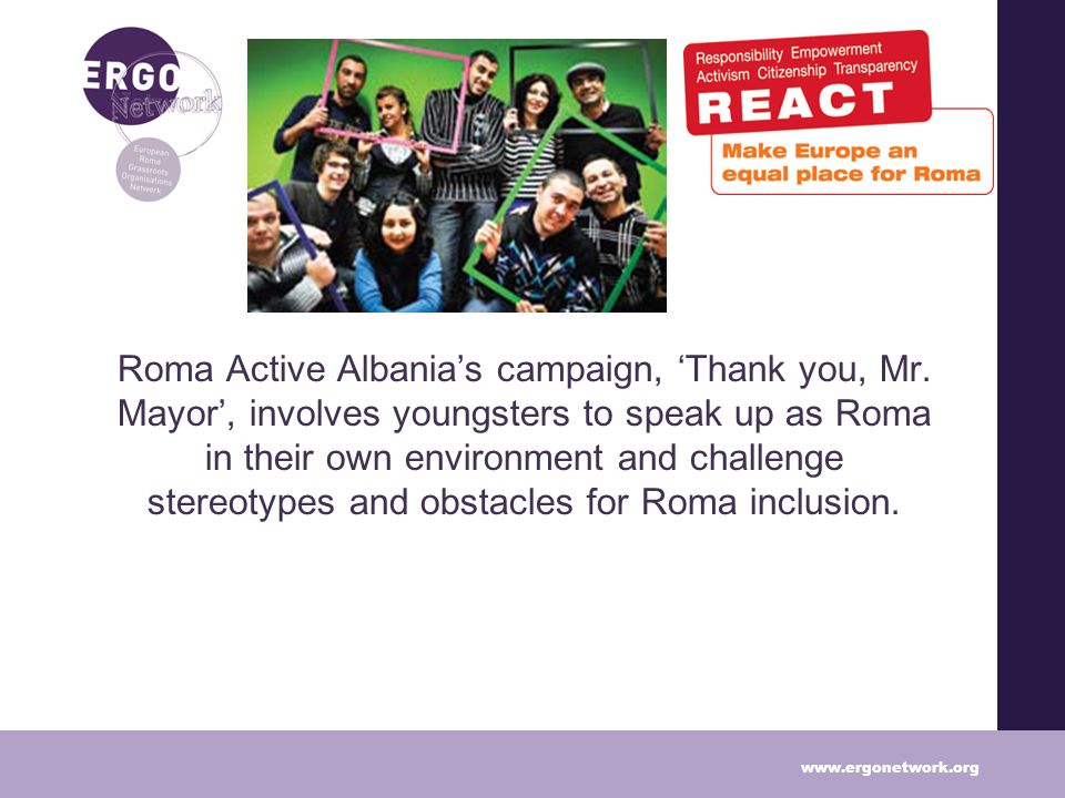 Roma Active Albanias campaign, Thank you, Mr.