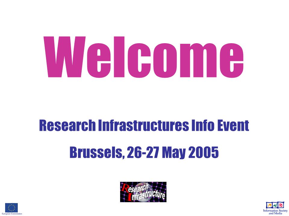 Welcome Research Infrastructures Info Event Brussels, May 2005