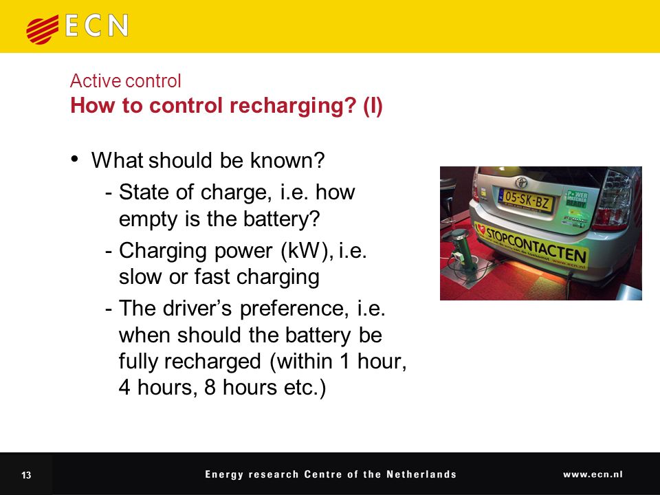 13 Active control How to control recharging. (I) What should be known.
