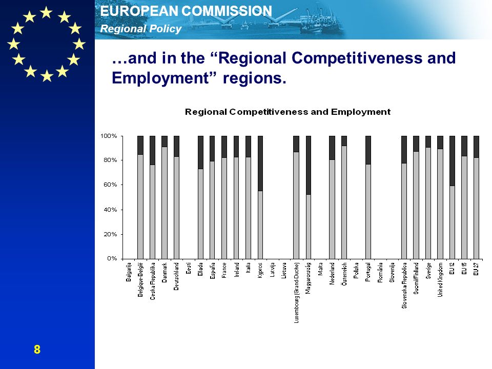 Regional Policy EUROPEAN COMMISSION …and in the Regional Competitiveness and Employment regions. 8