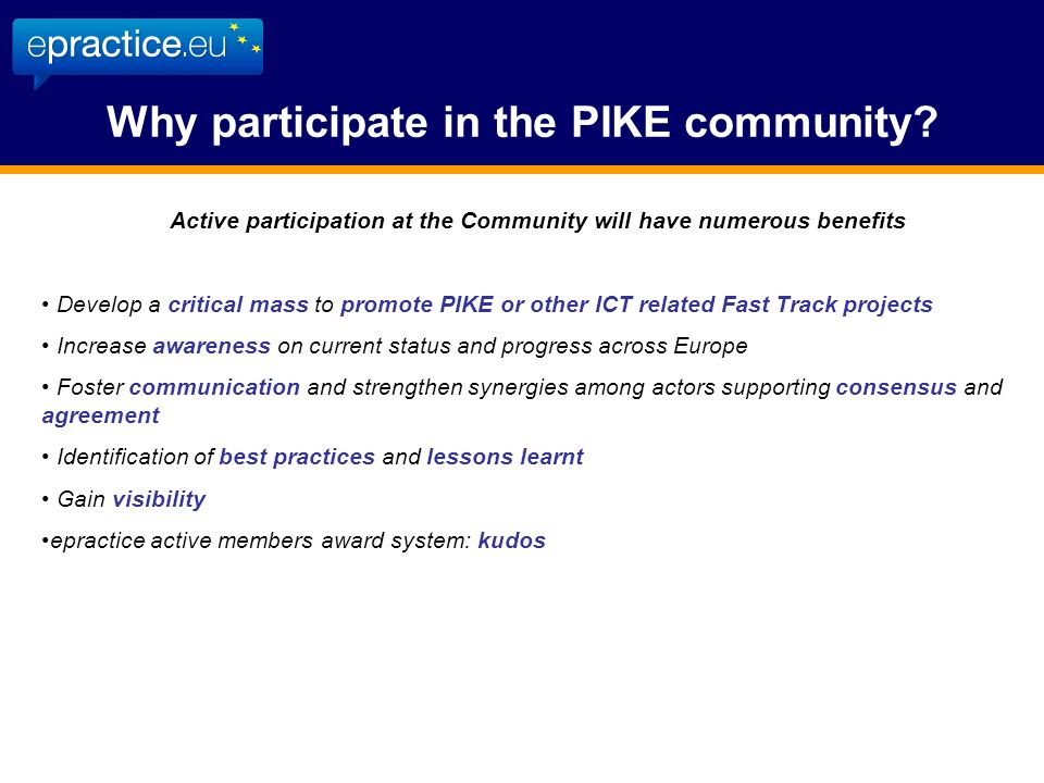 Why participate in the PIKE community.