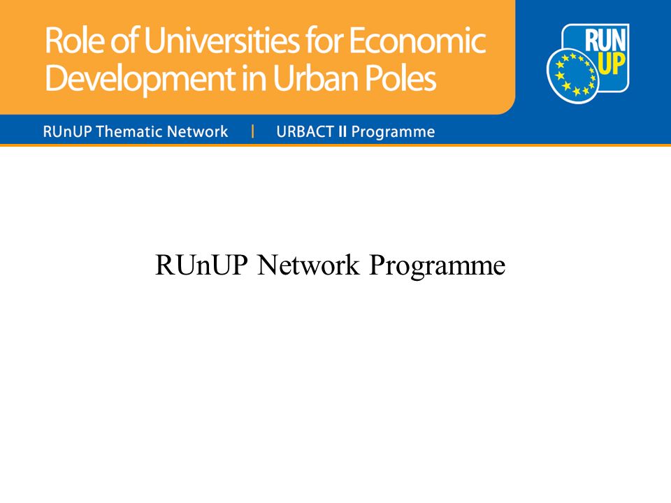 RUnUP Network Programme