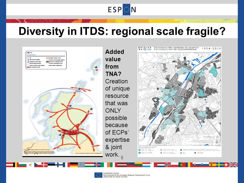 Diversity in ITDS: regional scale fragile. 5 Added value from TNA.
