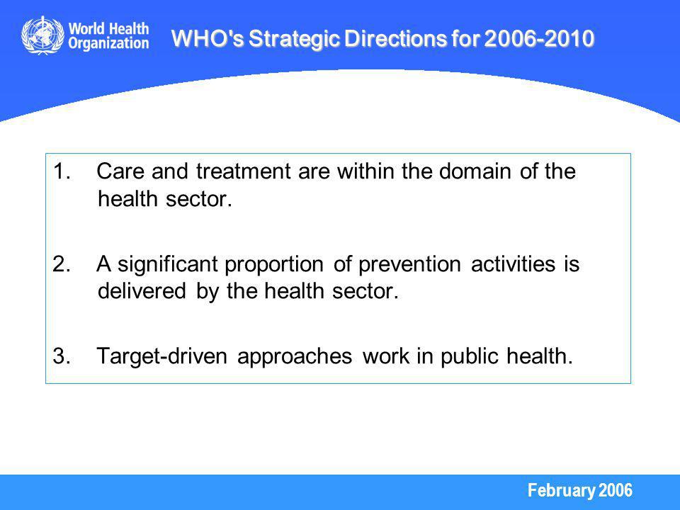 February 2006 WHO s Strategic Directions for