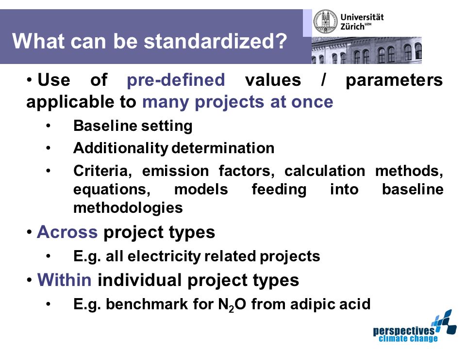 What can be standardized.