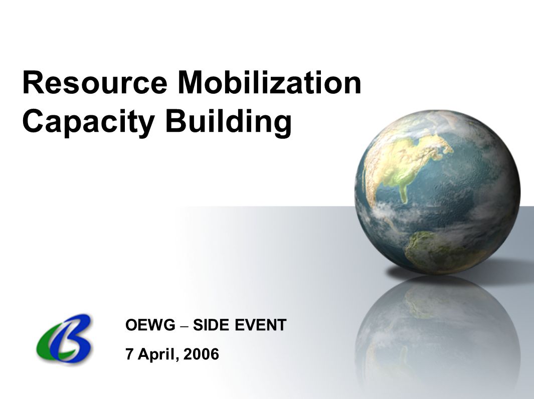 Resource Mobilization Capacity Building OEWG – SIDE EVENT 7 April, 2006