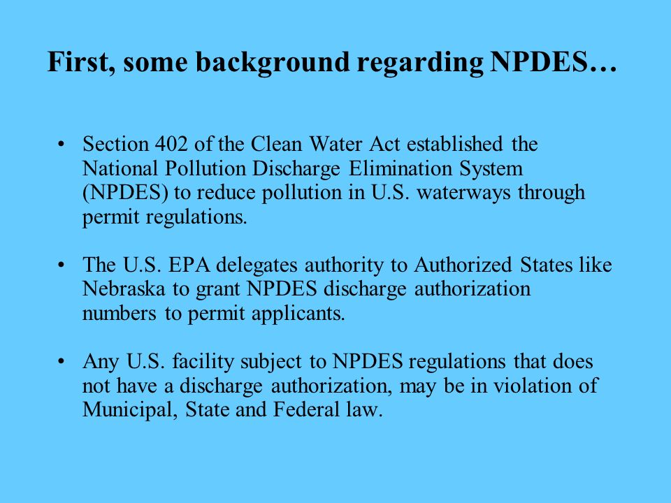 State Npdes Program Authority