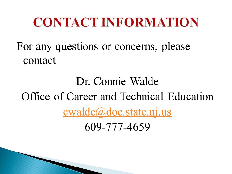 For any questions or concerns, please contact Dr.