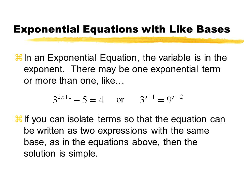 Exponential Equations Solving Exponential Equations With Logarithms Purplemath