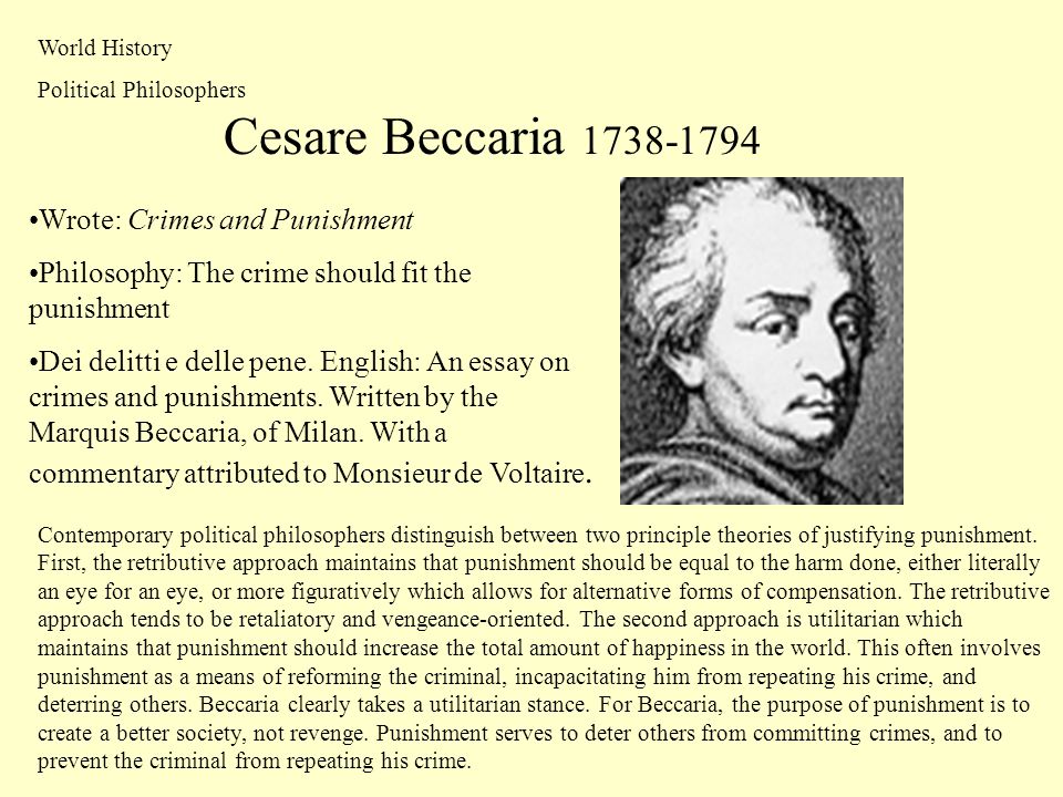 Essay On Crimes And Punishments