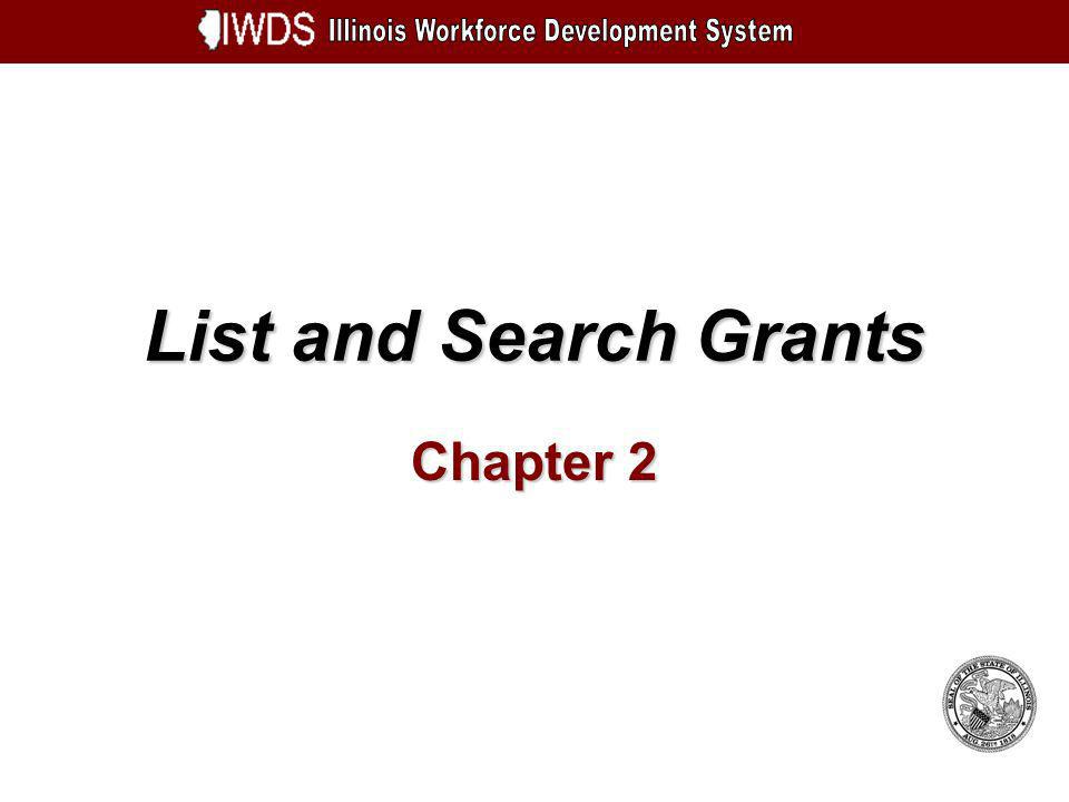 List and Search Grants Chapter 2