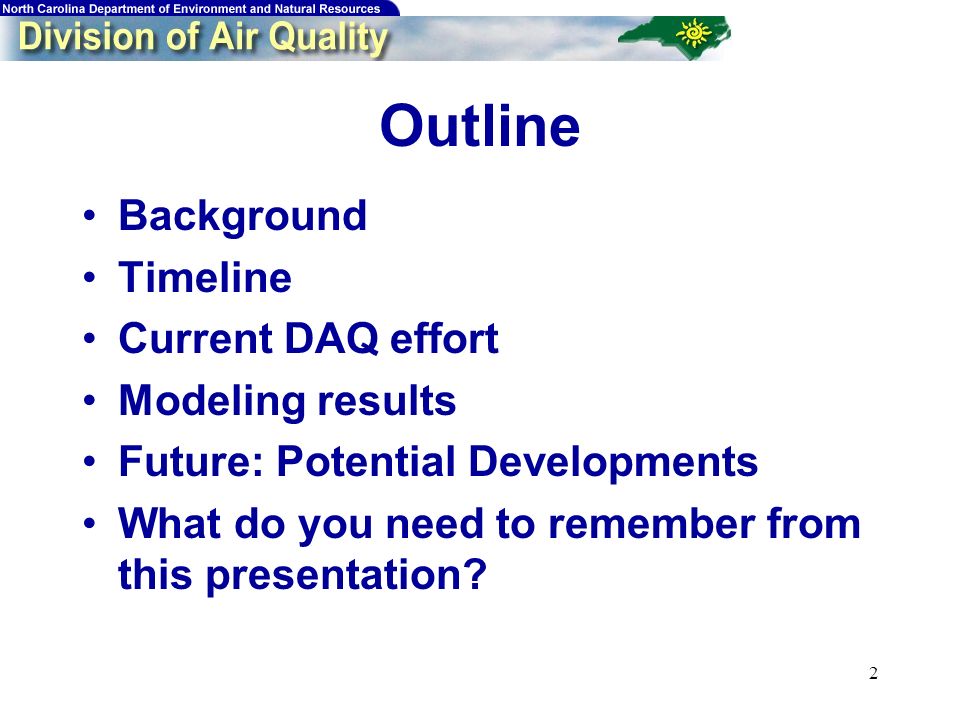 2 Outline Background Timeline Current DAQ effort Modeling results Future: Potential Developments What do you need to remember from this presentation