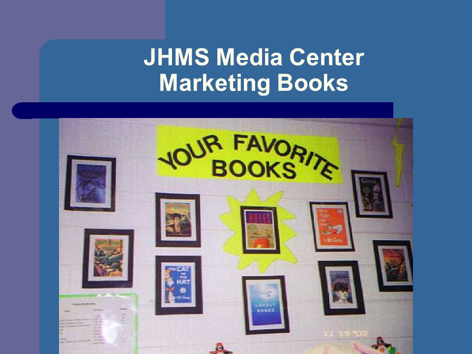 JHMS Media Center Marketing Books