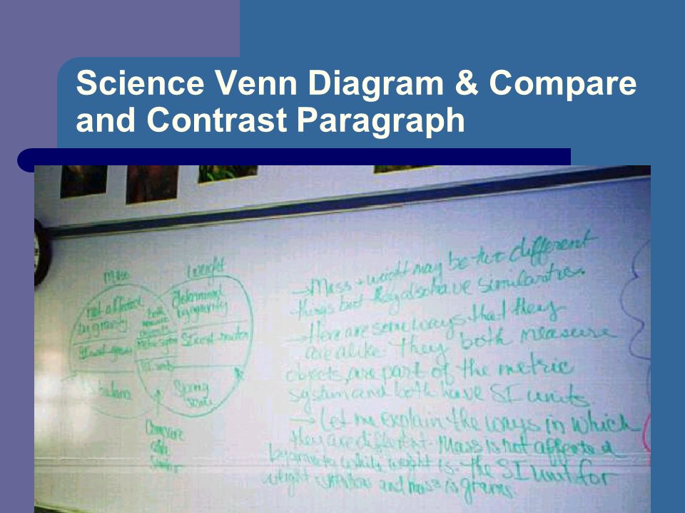 Science Venn Diagram & Compare and Contrast Paragraph