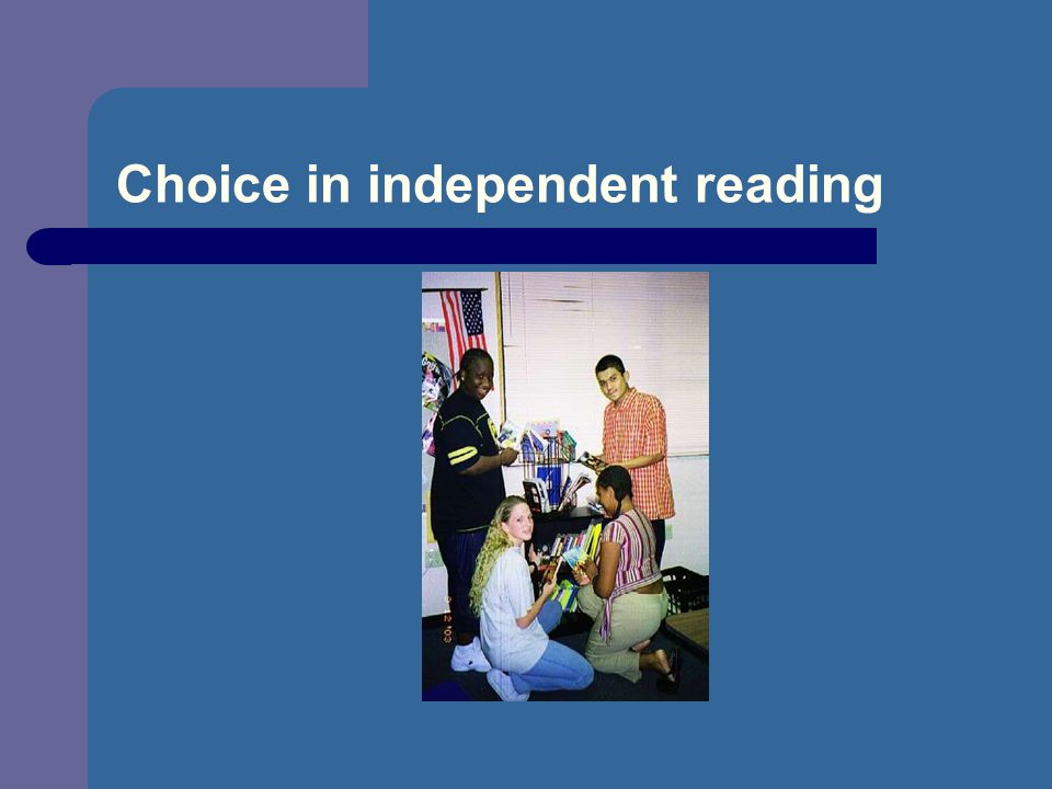 Choice in independent reading