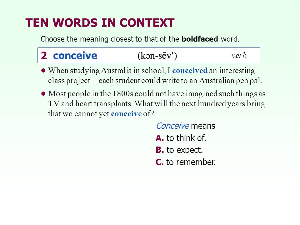date conceived definition
