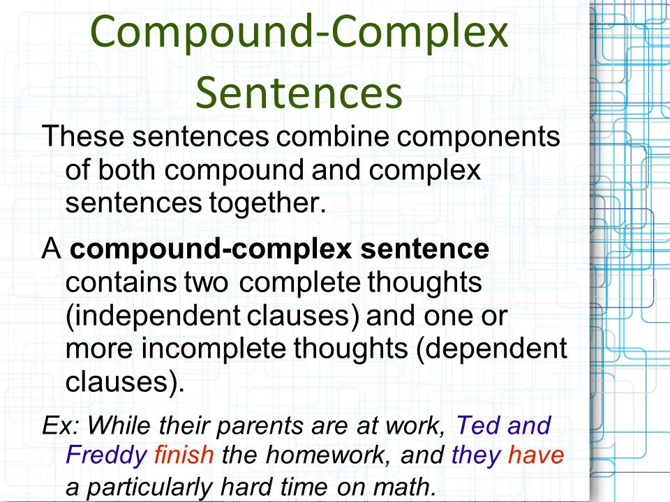 Worksheets Quiz On Types Of Sentences Simple Compound Complex Compound-complex types of sentences review by amanda taylor simple compound complex these combine components both and together