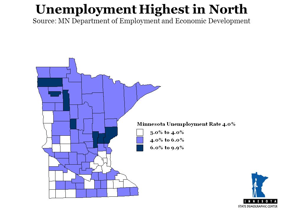 Unemployment Highest in North Source: MN Department of Employment and Economic Development