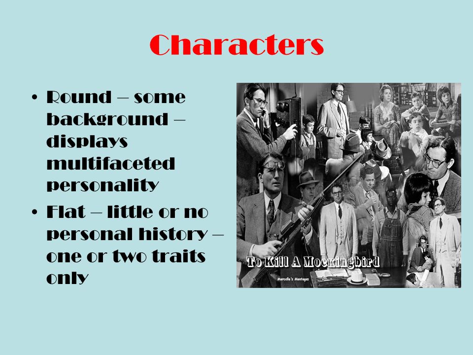 Characters Protagonist – the main character – the focus of the readers attention Antagonist – a person or force in conflict with the protagonist