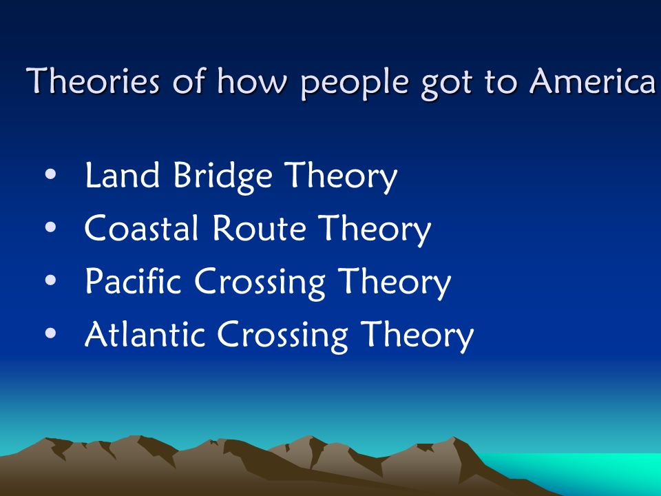 land bridge theory land bridge theory