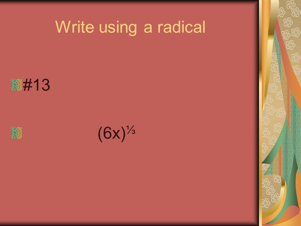 Write without negative exponents and simplify #12 (4x) -2