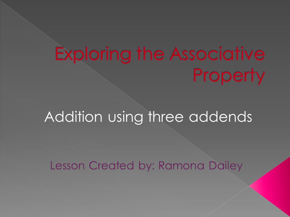 Addition using three addends