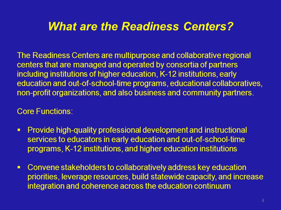 What are the Readiness Centers.