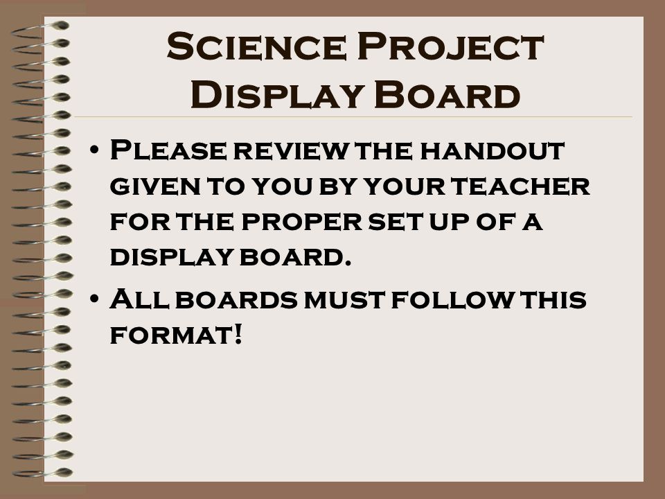 science project display board template