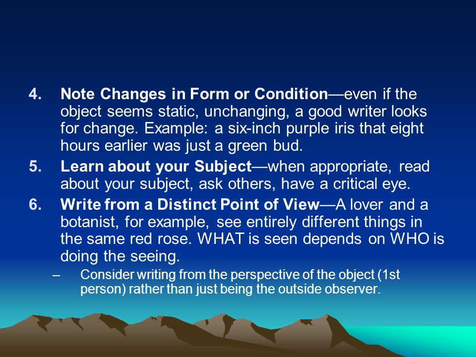 Descriptive Essay Examples About An Object