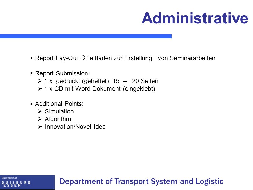  Report Lay-Out Leitfaden zur Erstellung von Seminararbeiten Report