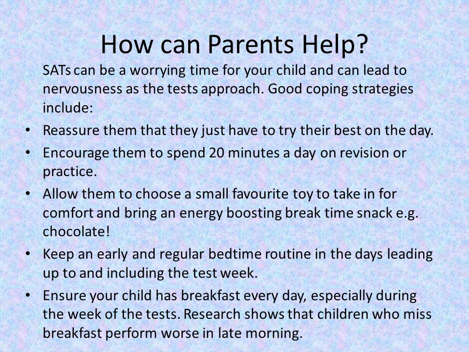 How can Parents Help.