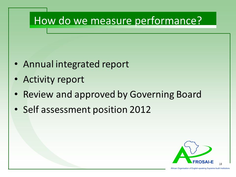 18 How do we measure performance.