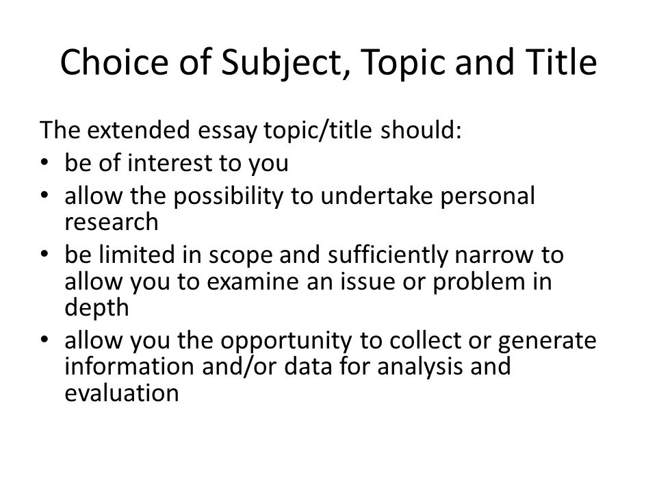 What is a good topic for an investigative essay?