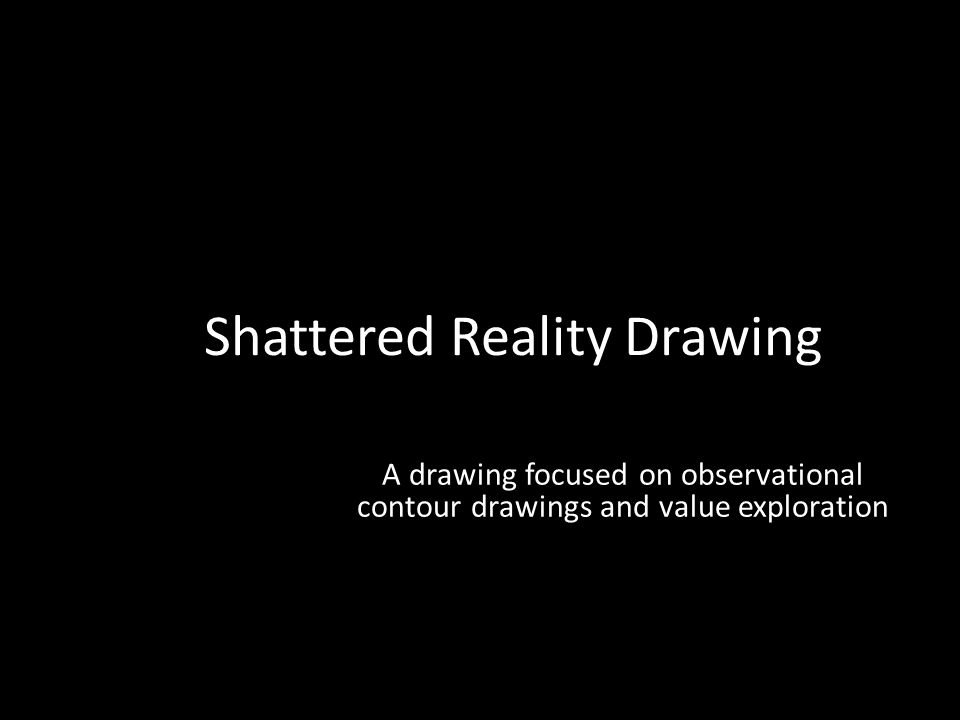 Shattered Reality Drawing A drawing focused on observational contour drawings and value exploration