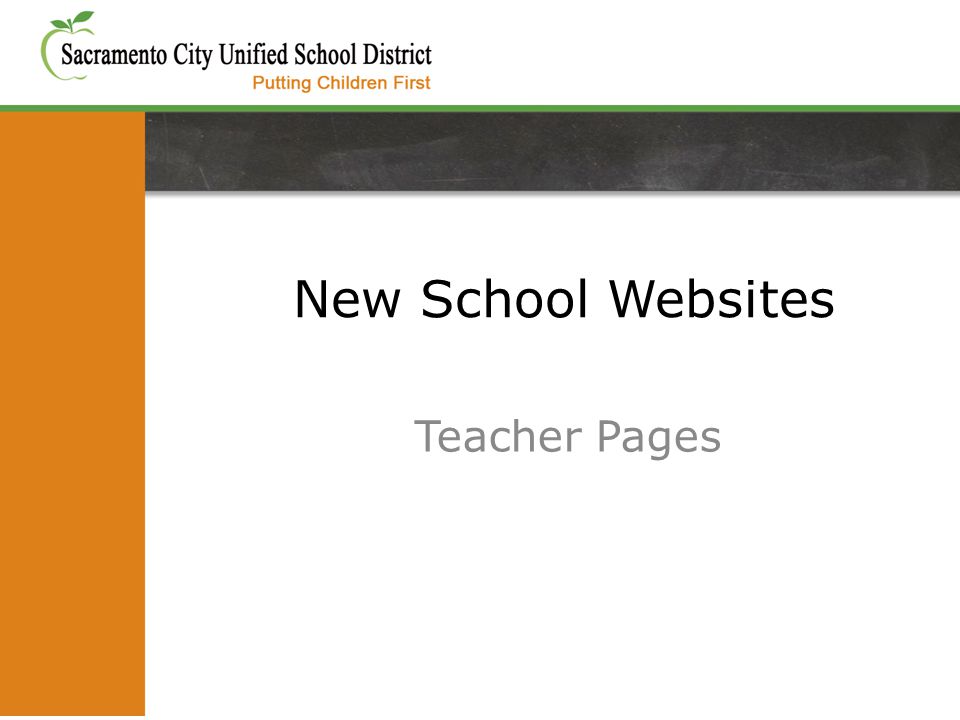 New School Websites Teacher Pages