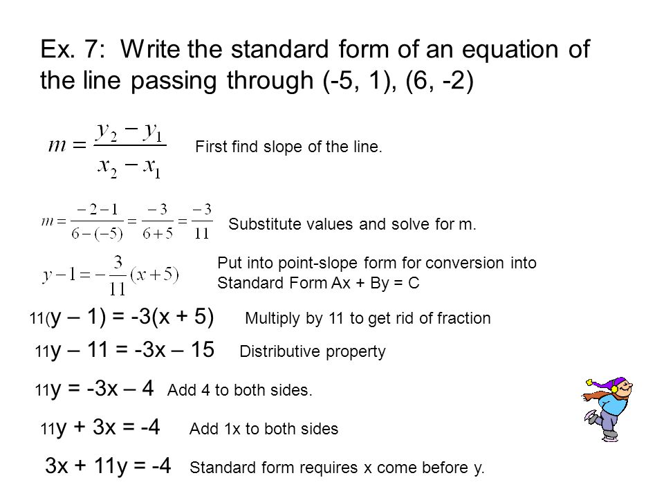 10 2 point slope and standard forms of linear equations cord math how to get standard form