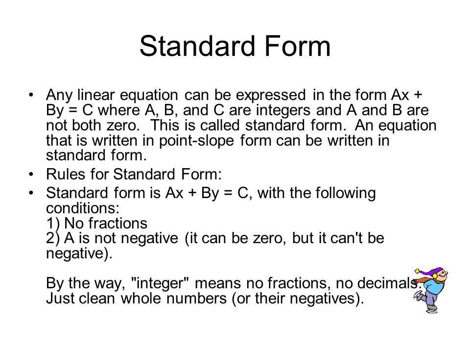 standard form linear equation keyboardcrime standard form of equations